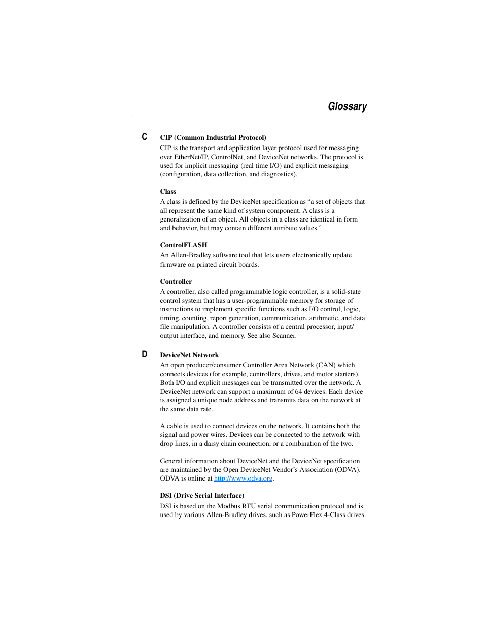 Glossary | Rockwell Automation 1769-SM2 Compact I/O DSI/Modbus Communication Module User Manual | Page 191 / 204