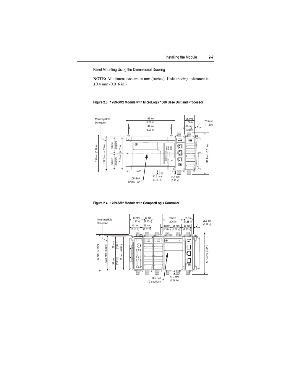 Installing the module 2-7, Module ch1 ch2 ch3 | Rockwell Automation 1769-SM2 Compact I/O DSI/Modbus Communication Module User Manual | Page 29 / 204