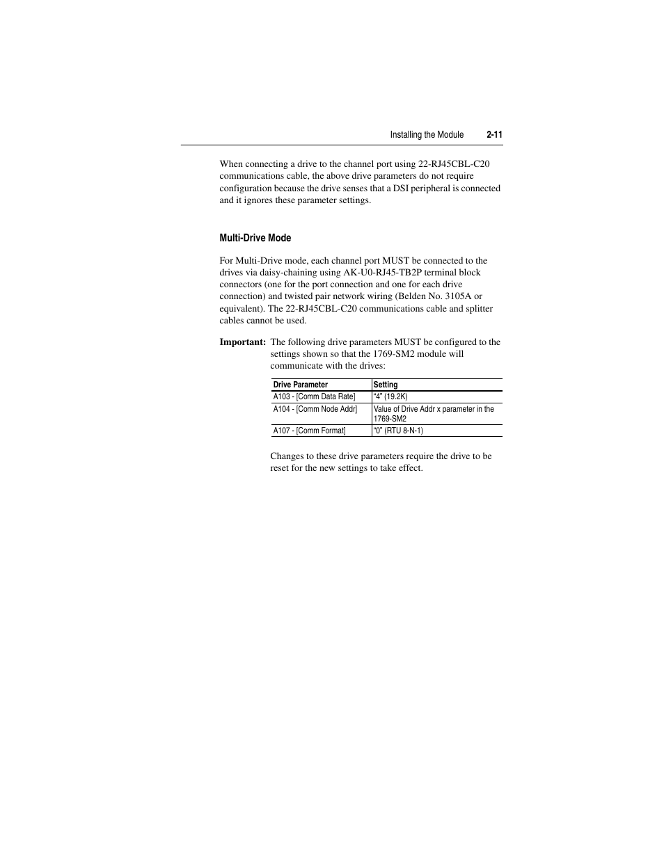 Multi-drive mode | Rockwell Automation 1769-SM2 Compact I/O DSI/Modbus Communication Module User Manual | Page 33 / 204