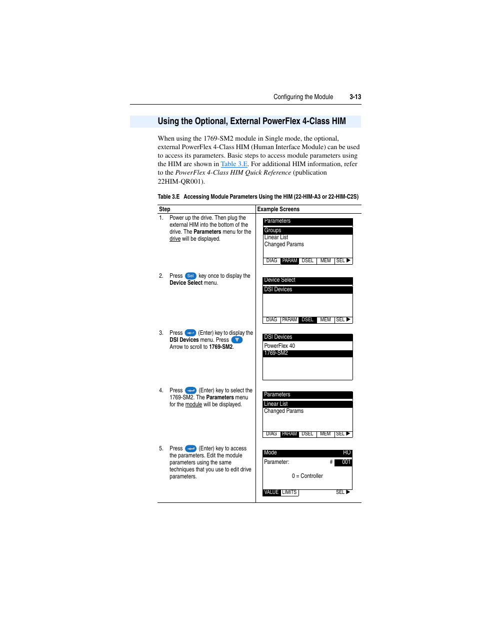 Using the optional, external powerflex 4-class him | Rockwell Automation 1769-SM2 Compact I/O DSI/Modbus Communication Module User Manual | Page 51 / 204