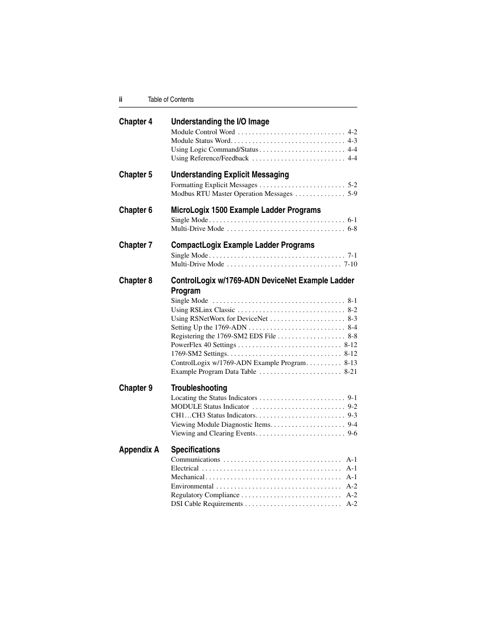 Rockwell Automation 1769-SM2 Compact I/O DSI/Modbus Communication Module User Manual | Page 6 / 204