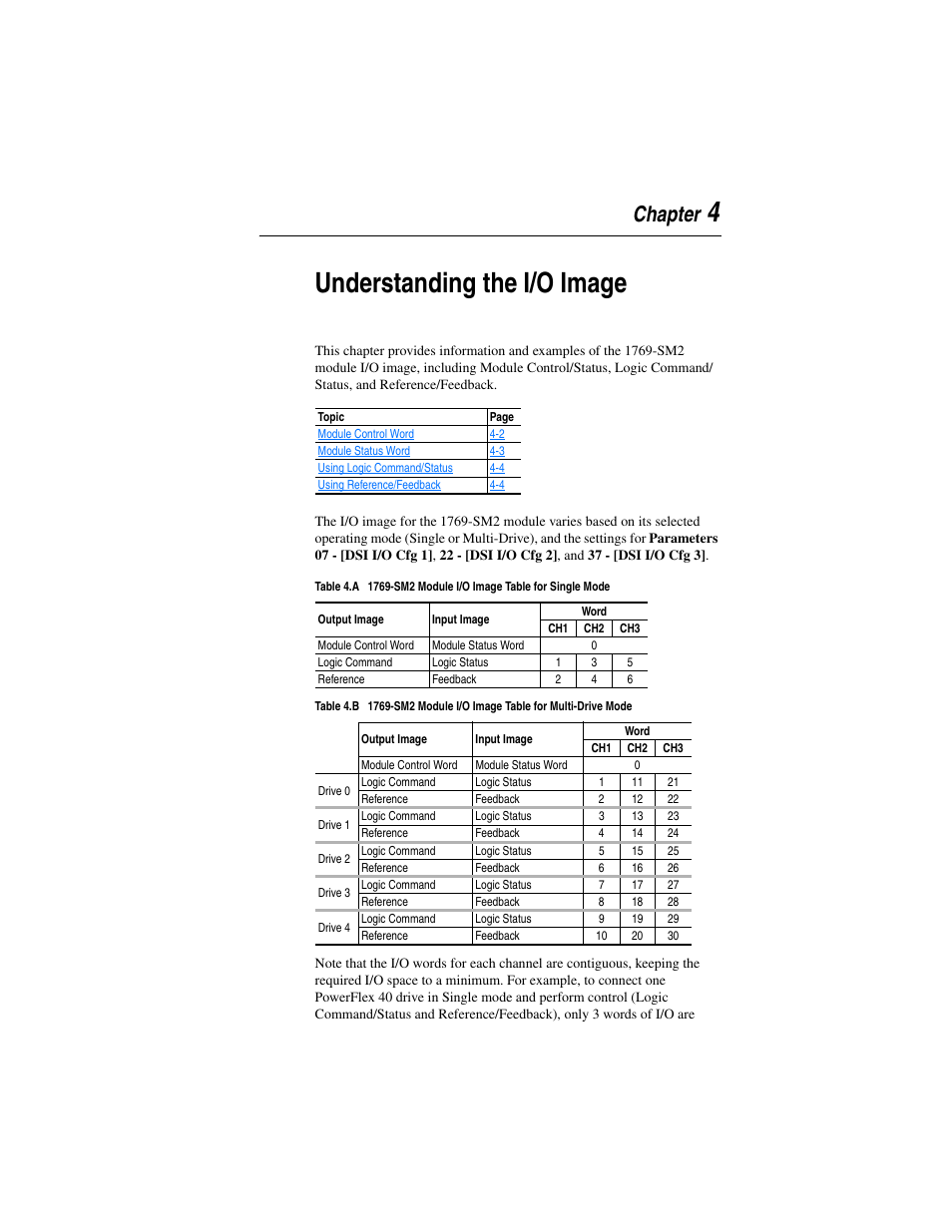 Chapter 4, Understanding the i/o image, 4understanding the i/o image | Chapter | Rockwell Automation 1769-SM2 Compact I/O DSI/Modbus Communication Module User Manual | Page 61 / 204