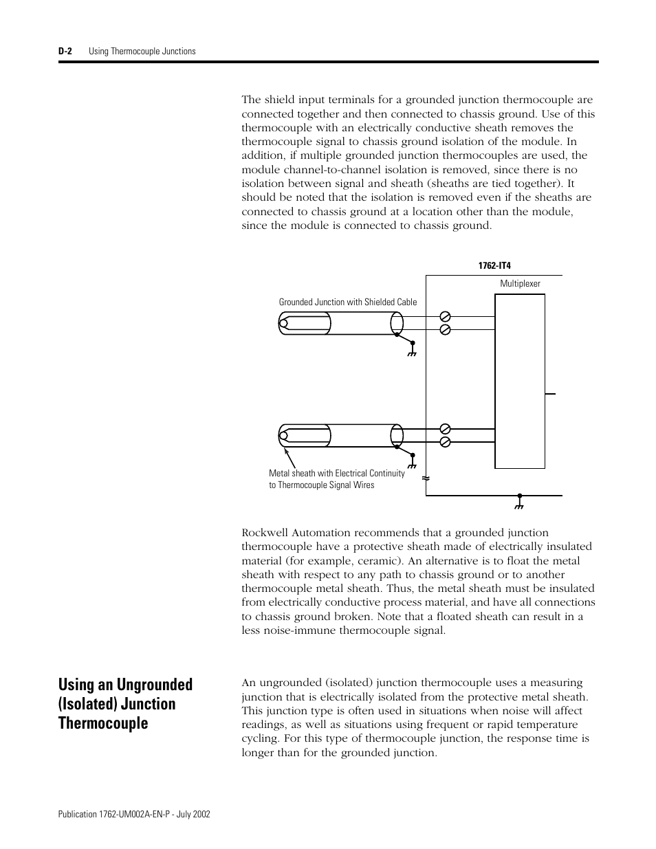Rockwell Automation 1762-IT4 Thermocouple/mV Input Module User Manual | Page 124 / 144