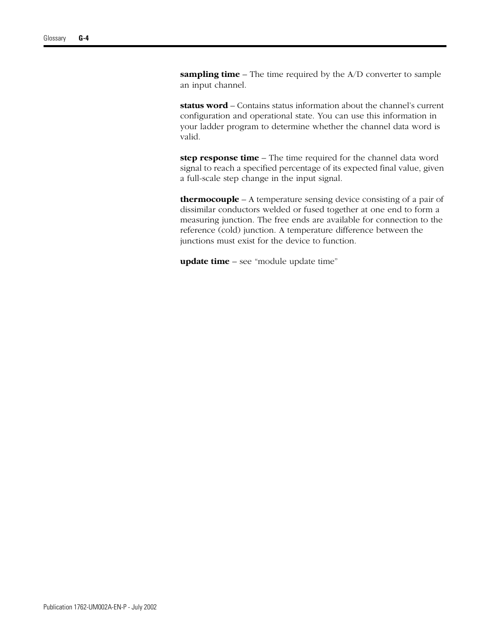 Rockwell Automation 1762-IT4 Thermocouple/mV Input Module User Manual | Page 138 / 144