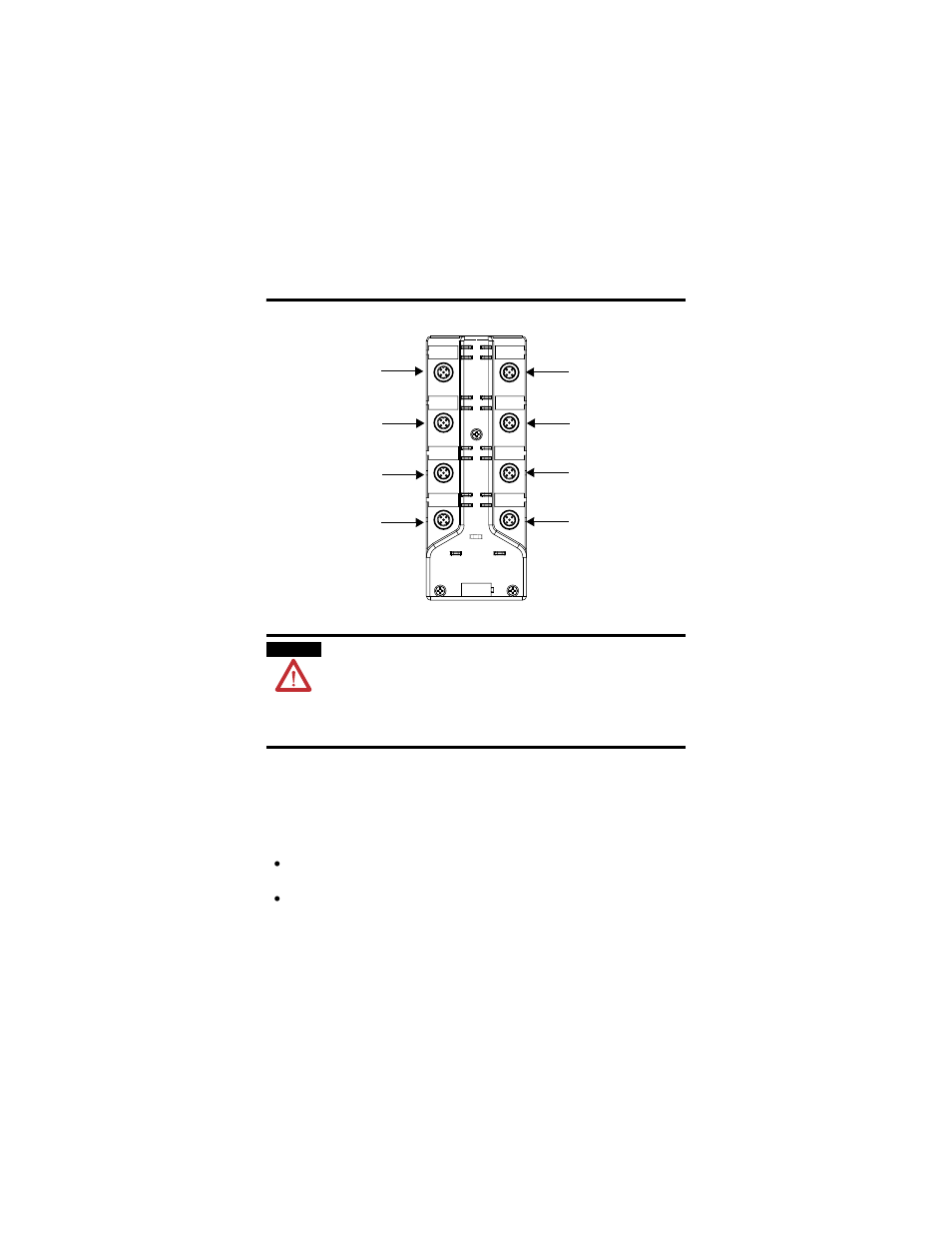 Output power and devicenet cables, I/o connectors for this module are shown below | Rockwell Automation 1792D-8BT8PE ArmorBlock MaXum 8 In/8 Out Module with Ground Lug User Manual | Page 9 / 20
