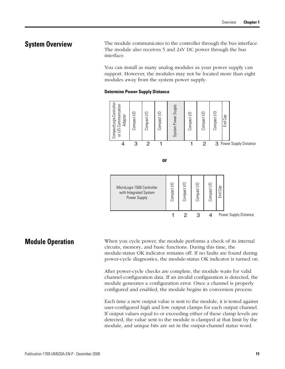 System overview, Module operation, System overview module operation | Rockwell Automation 1769-OF4 Compact Analog Output Module User Manual | Page 11 / 76