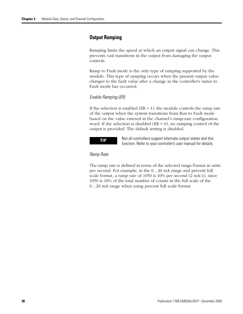 Output ramping | Rockwell Automation 1769-OF4 Compact Analog Output Module User Manual | Page 38 / 76