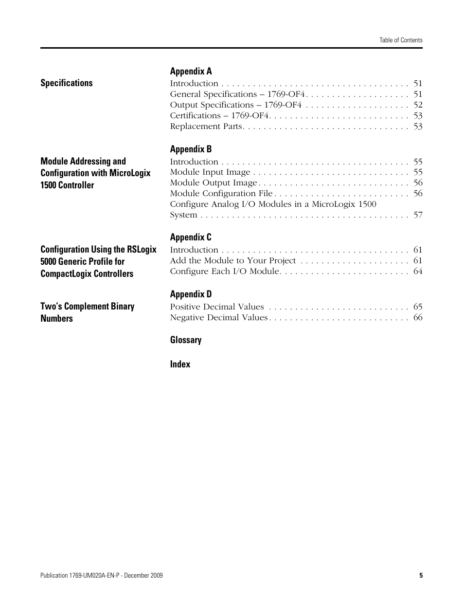 Rockwell Automation 1769-OF4 Compact Analog Output Module User Manual | Page 5 / 76