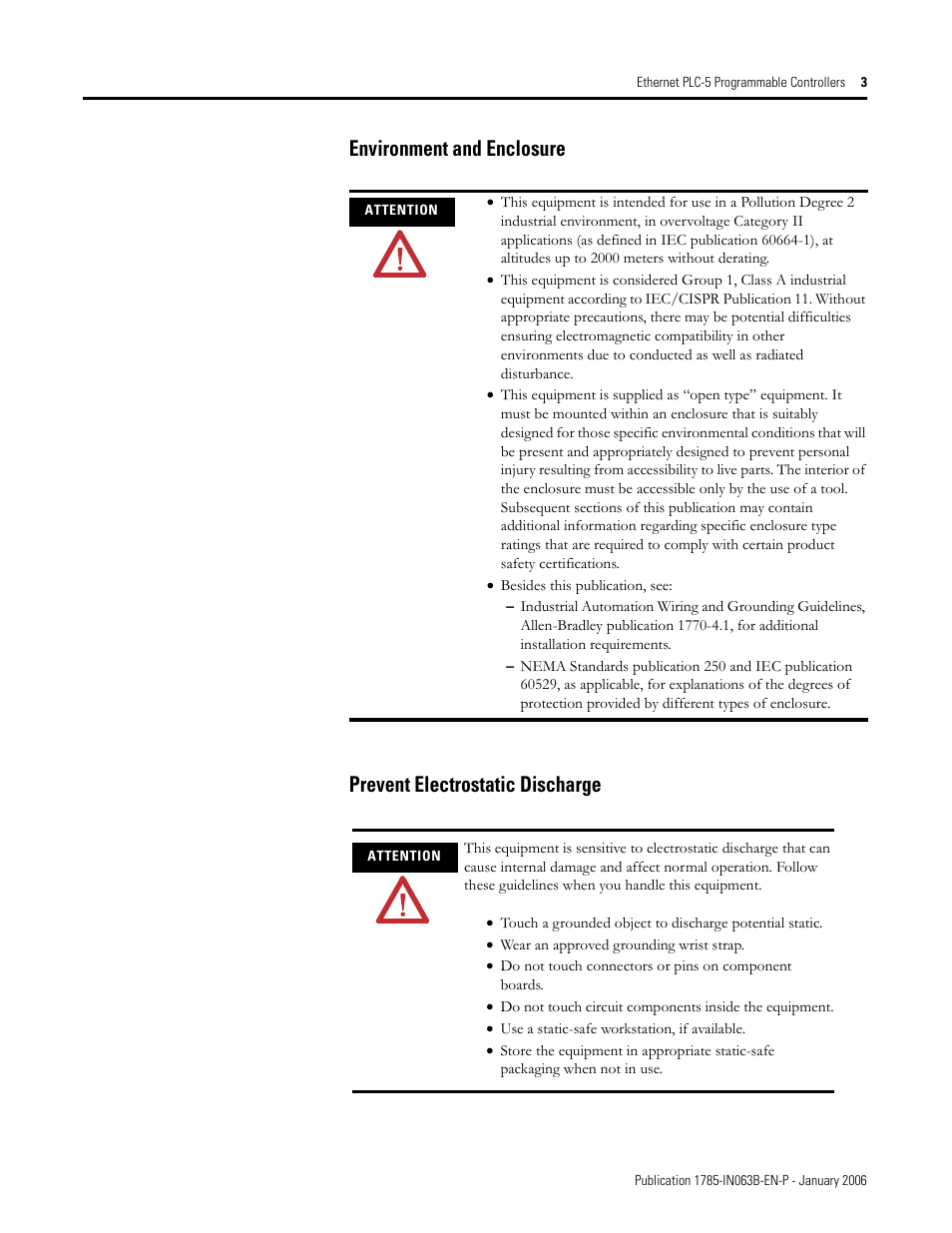 Rockwell Automation 1785-Lx0E Ethernet PLC-5 Programmable Controllers Installation Instructions User Manual | Page 3 / 28