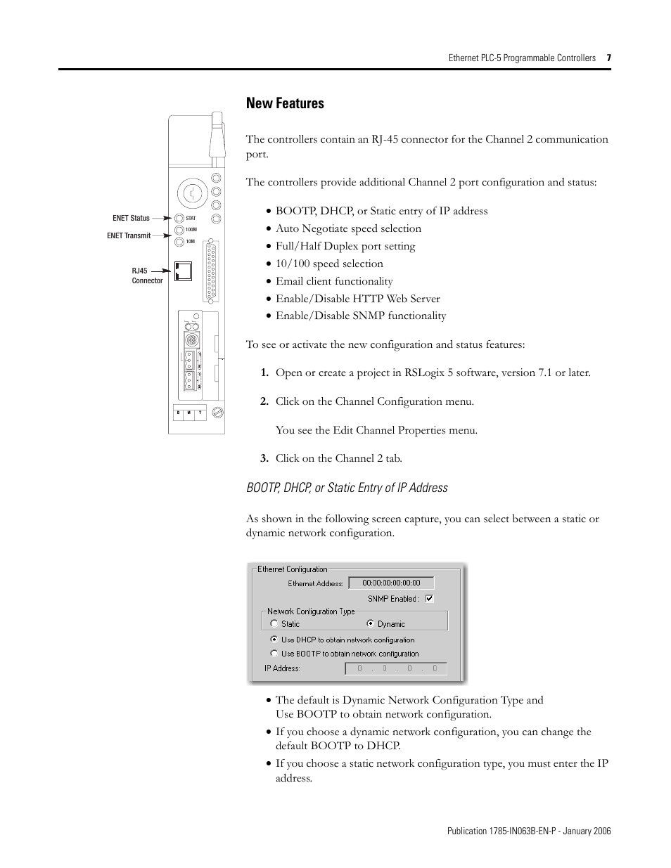 New features | Rockwell Automation 1785-Lx0E Ethernet PLC-5 Programmable Controllers Installation Instructions User Manual | Page 7 / 28