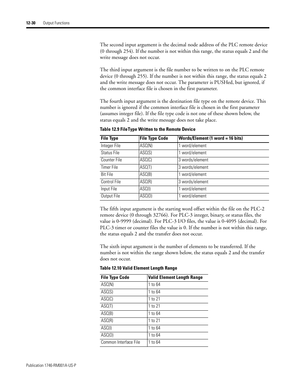 Rockwell Automation 1746-BAS BASIC LANGUAGE User Manual | Page 180 / 280