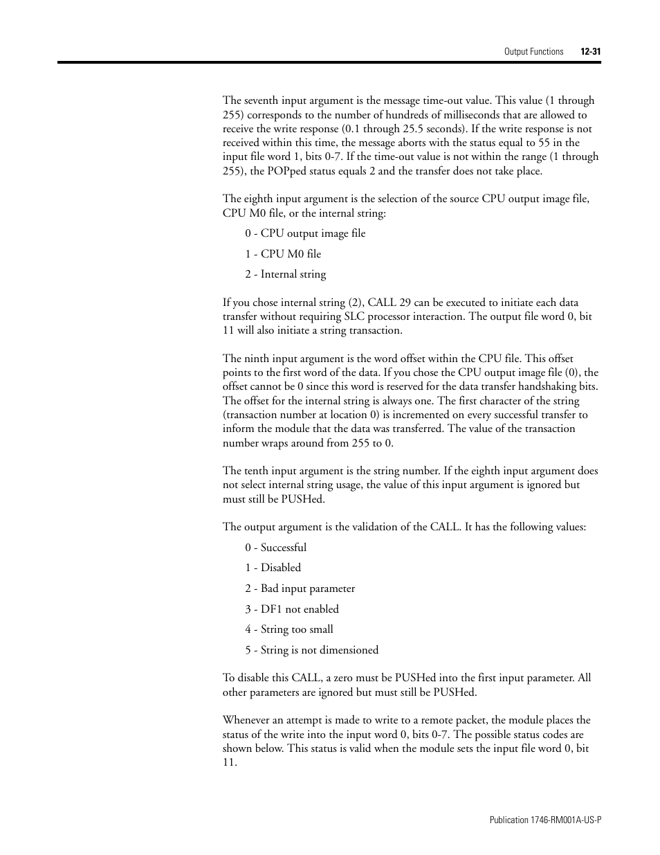 Rockwell Automation 1746-BAS BASIC LANGUAGE User Manual | Page 181 / 280