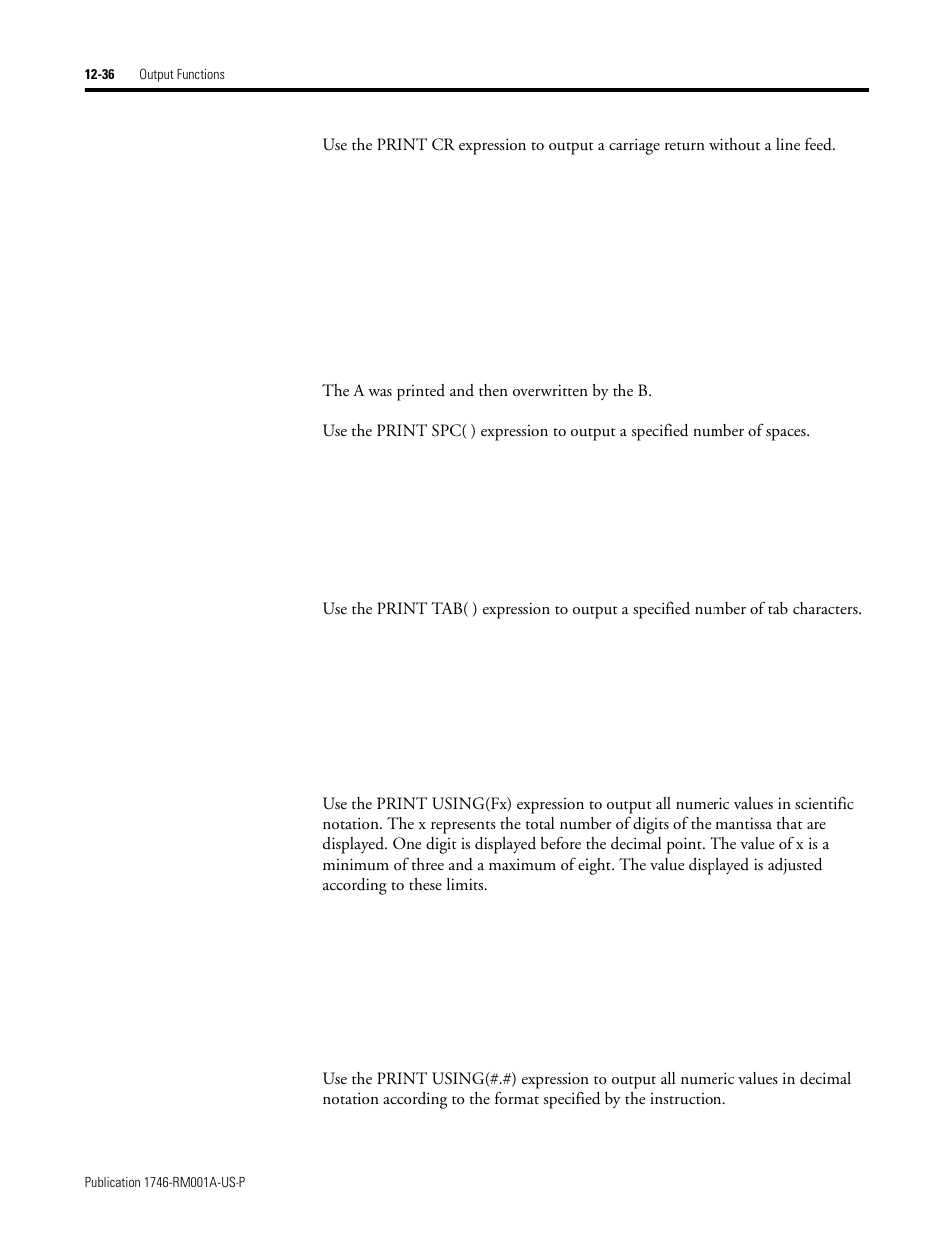 Rockwell Automation 1746-BAS BASIC LANGUAGE User Manual | Page 186 / 280