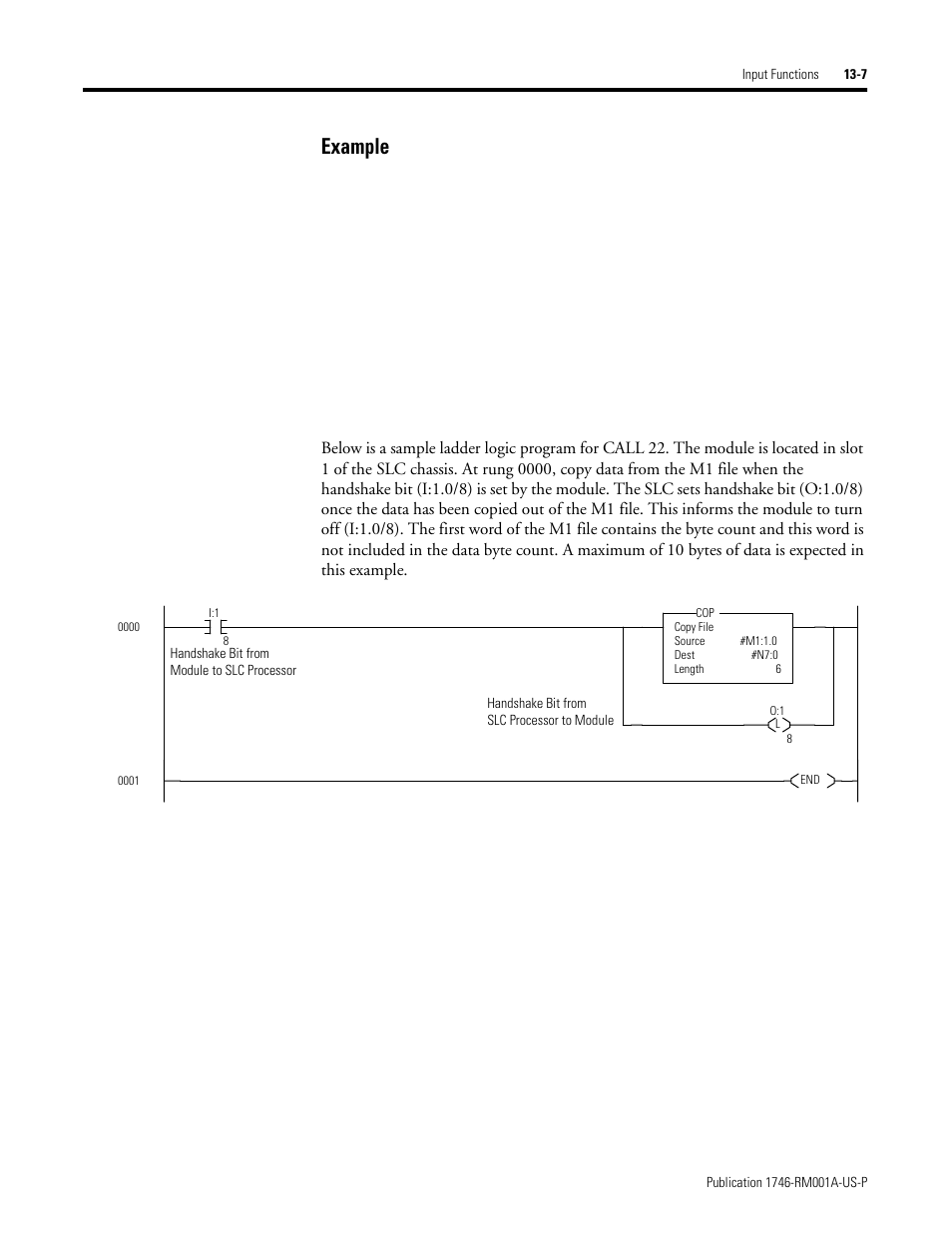 Example | Rockwell Automation 1746-BAS BASIC LANGUAGE User Manual | Page 197 / 280
