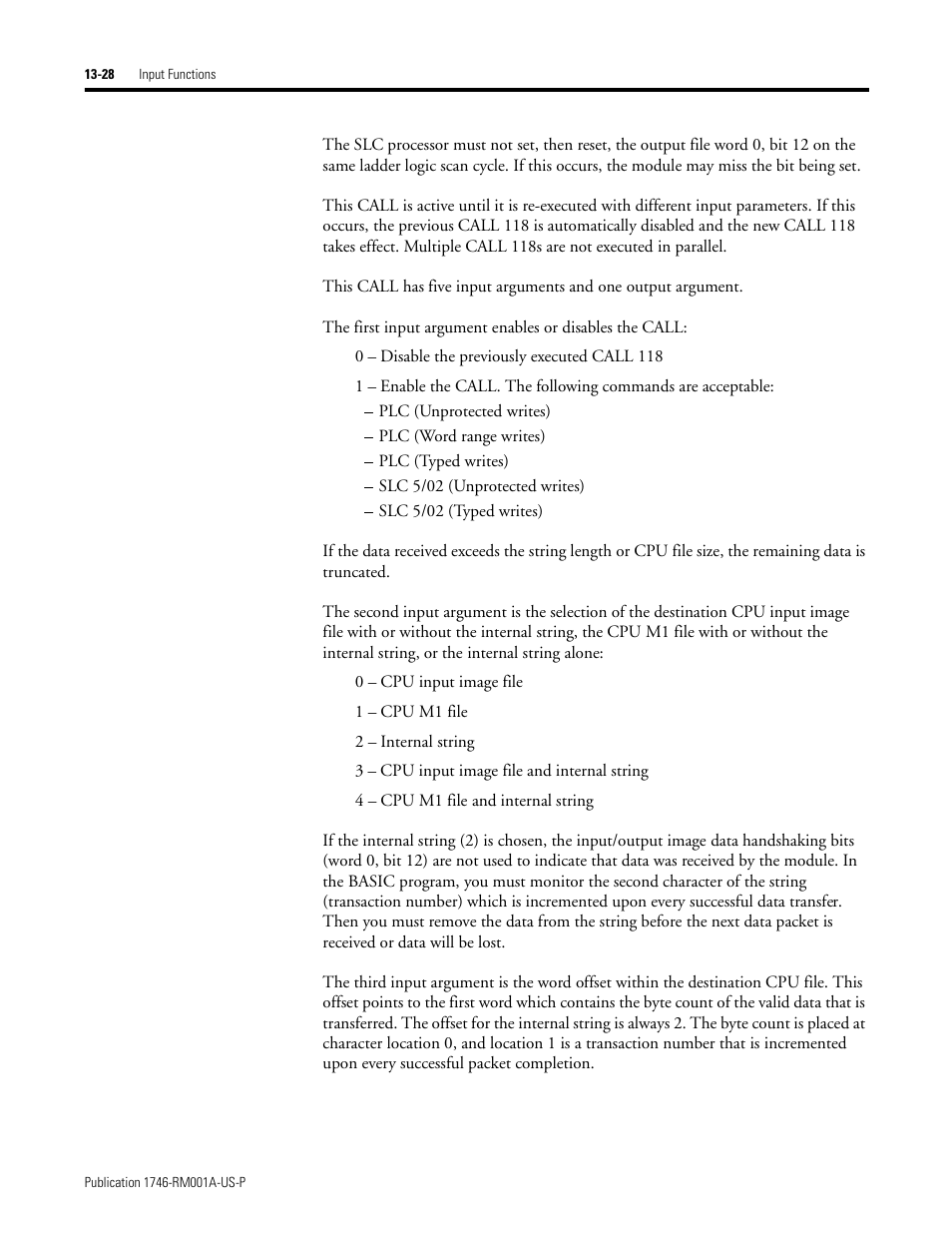 Rockwell Automation 1746-BAS BASIC LANGUAGE User Manual | Page 218 / 280