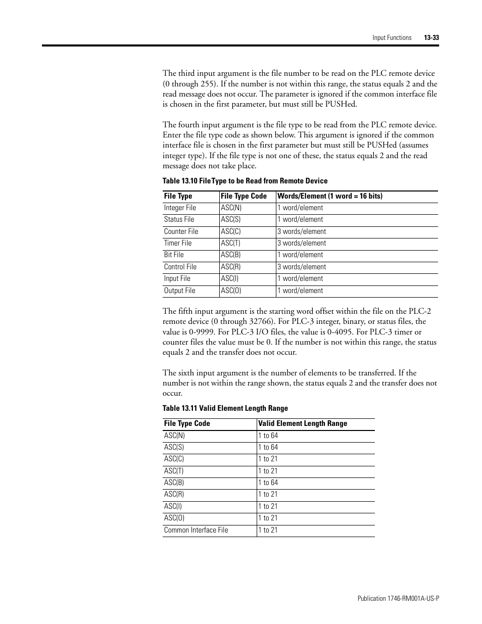 Rockwell Automation 1746-BAS BASIC LANGUAGE User Manual | Page 223 / 280