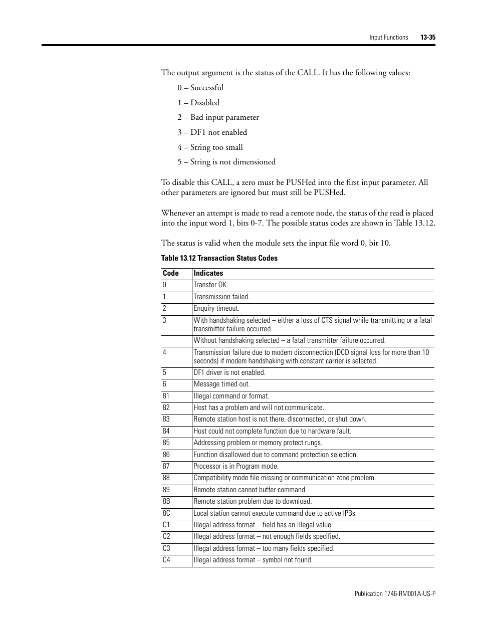 Rockwell Automation 1746-BAS BASIC LANGUAGE User Manual | Page 225 / 280