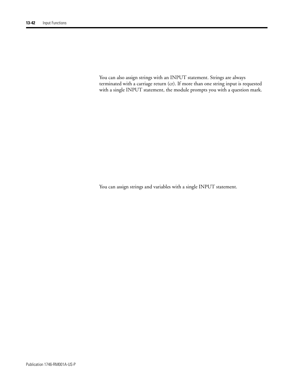 Rockwell Automation 1746-BAS BASIC LANGUAGE User Manual | Page 232 / 280