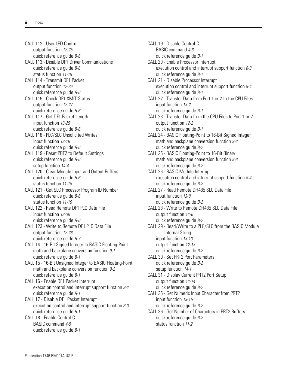 Rockwell Automation 1746-BAS BASIC LANGUAGE User Manual | Page 268 / 280
