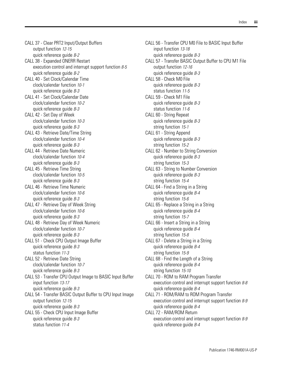 Rockwell Automation 1746-BAS BASIC LANGUAGE User Manual | Page 269 / 280