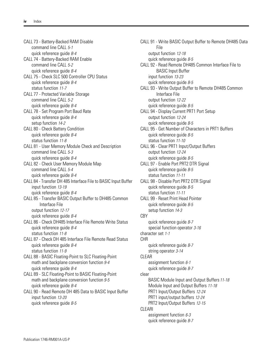 Rockwell Automation 1746-BAS BASIC LANGUAGE User Manual | Page 270 / 280