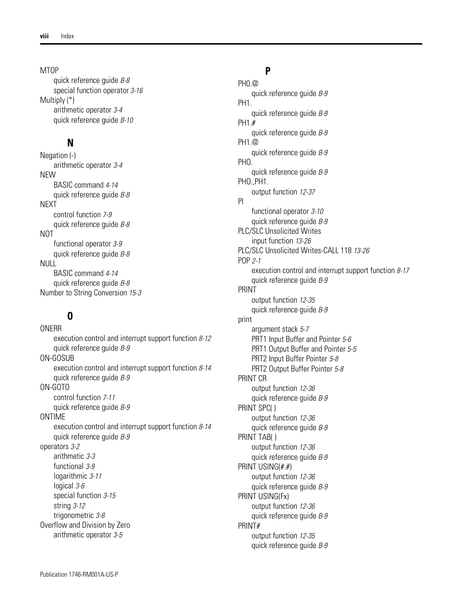 Rockwell Automation 1746-BAS BASIC LANGUAGE User Manual | Page 274 / 280