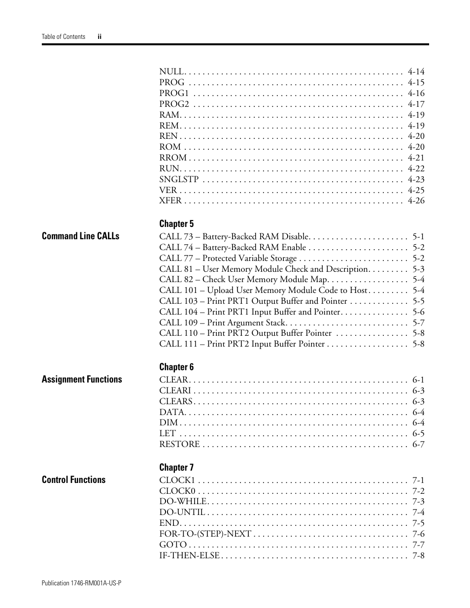Rockwell Automation 1746-BAS BASIC LANGUAGE User Manual | Page 4 / 280