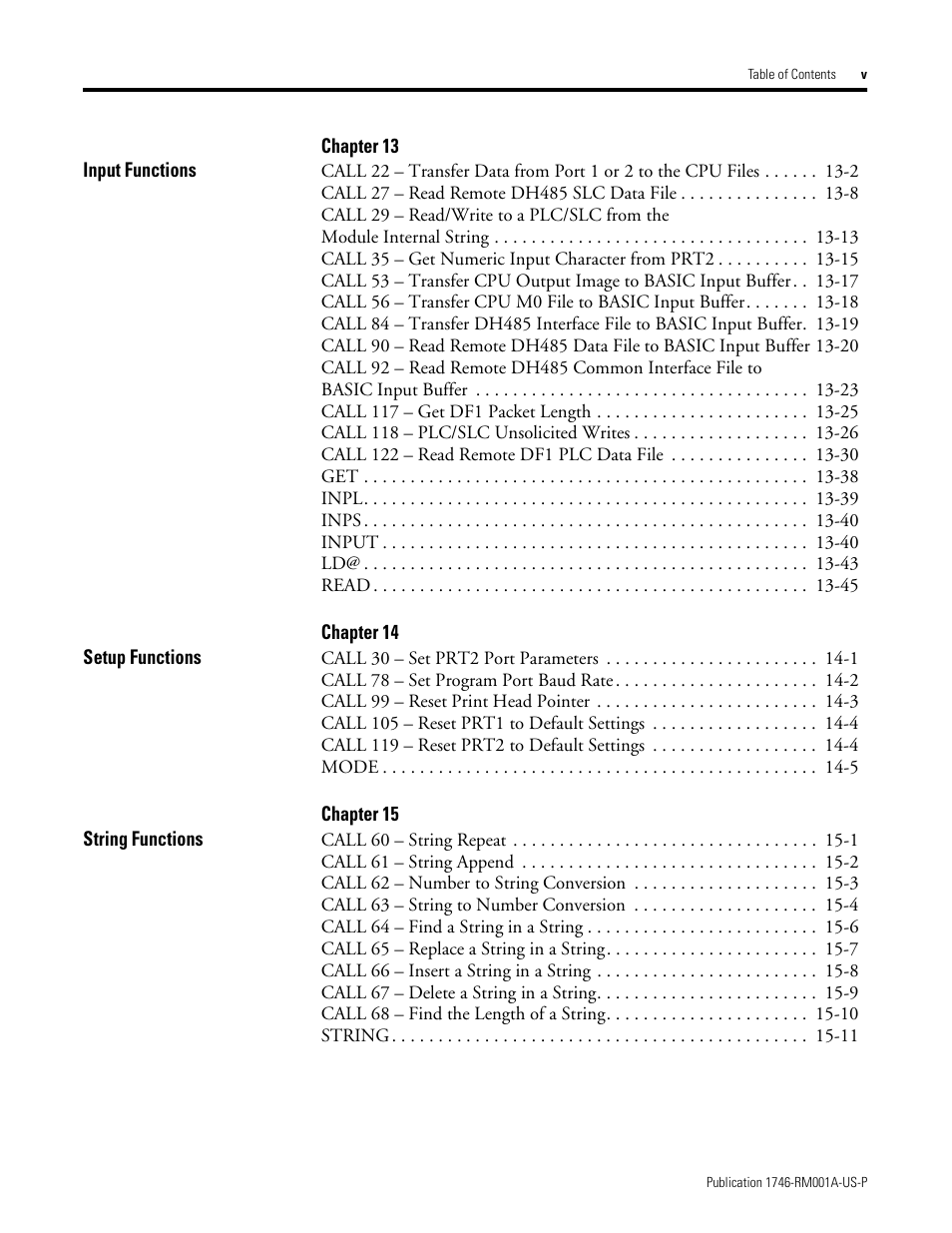 Rockwell Automation 1746-BAS BASIC LANGUAGE User Manual | Page 7 / 280