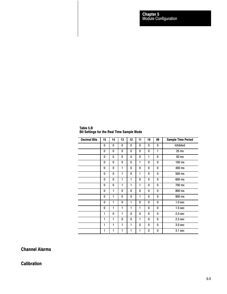 Channel alarms, Calibration, Channel alarms calibration | Module configuration chapter 5 | Rockwell Automation 1771-IXHR , D17716.5.80 HIGH RESOL.THERMOCOUPLE User Manual | Page 26 / 60