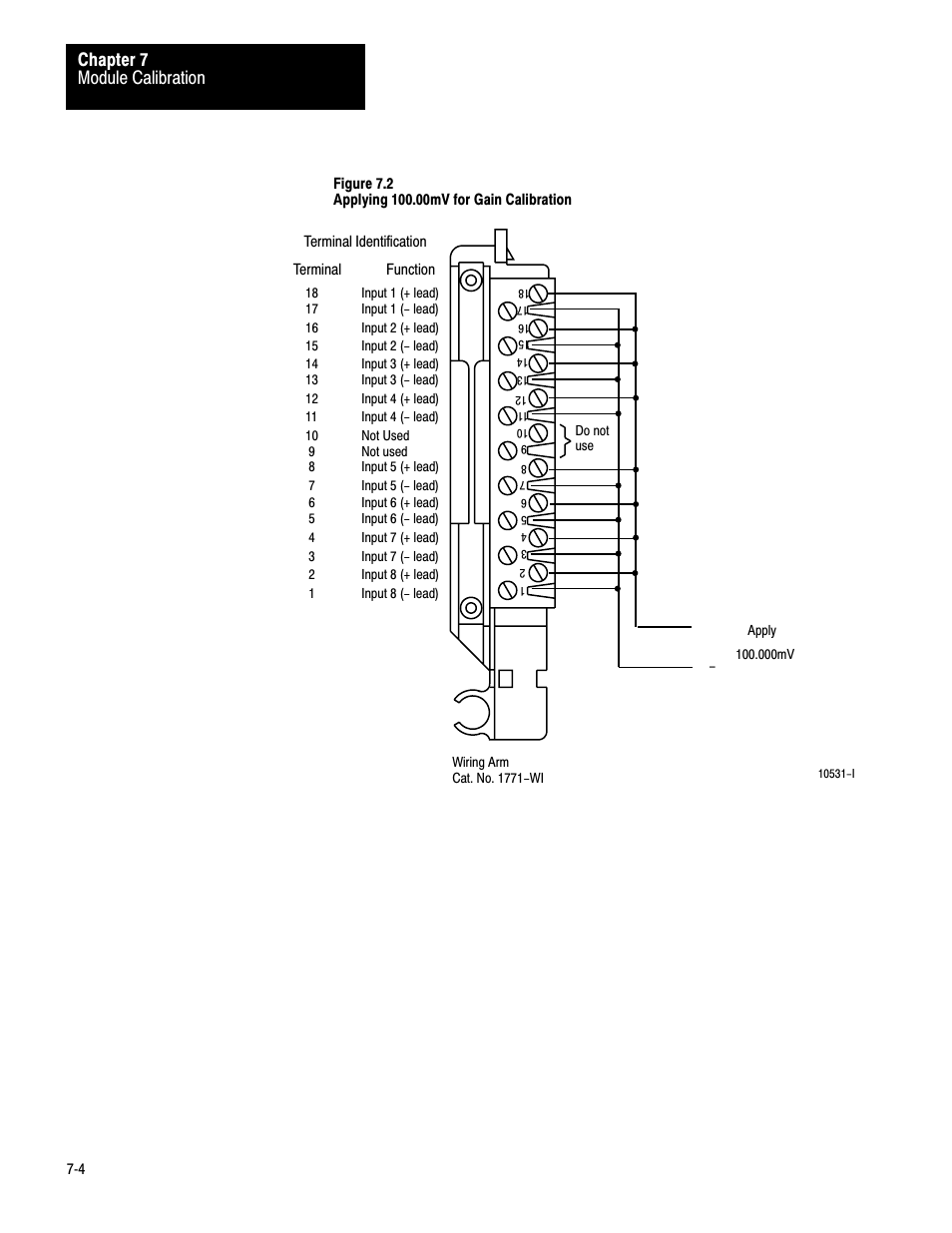 Module calibration chapter 7 | Rockwell Automation 1771-IXHR , D17716.5.80 HIGH RESOL.THERMOCOUPLE User Manual | Page 38 / 60