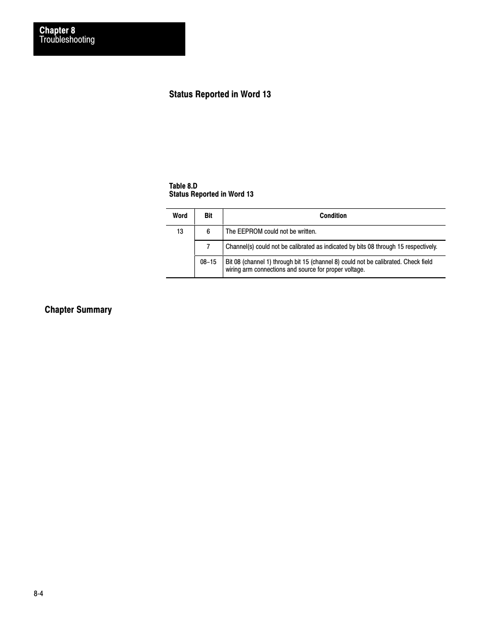 Chapter summary | Rockwell Automation 1771-IXHR , D17716.5.80 HIGH RESOL.THERMOCOUPLE User Manual | Page 47 / 60