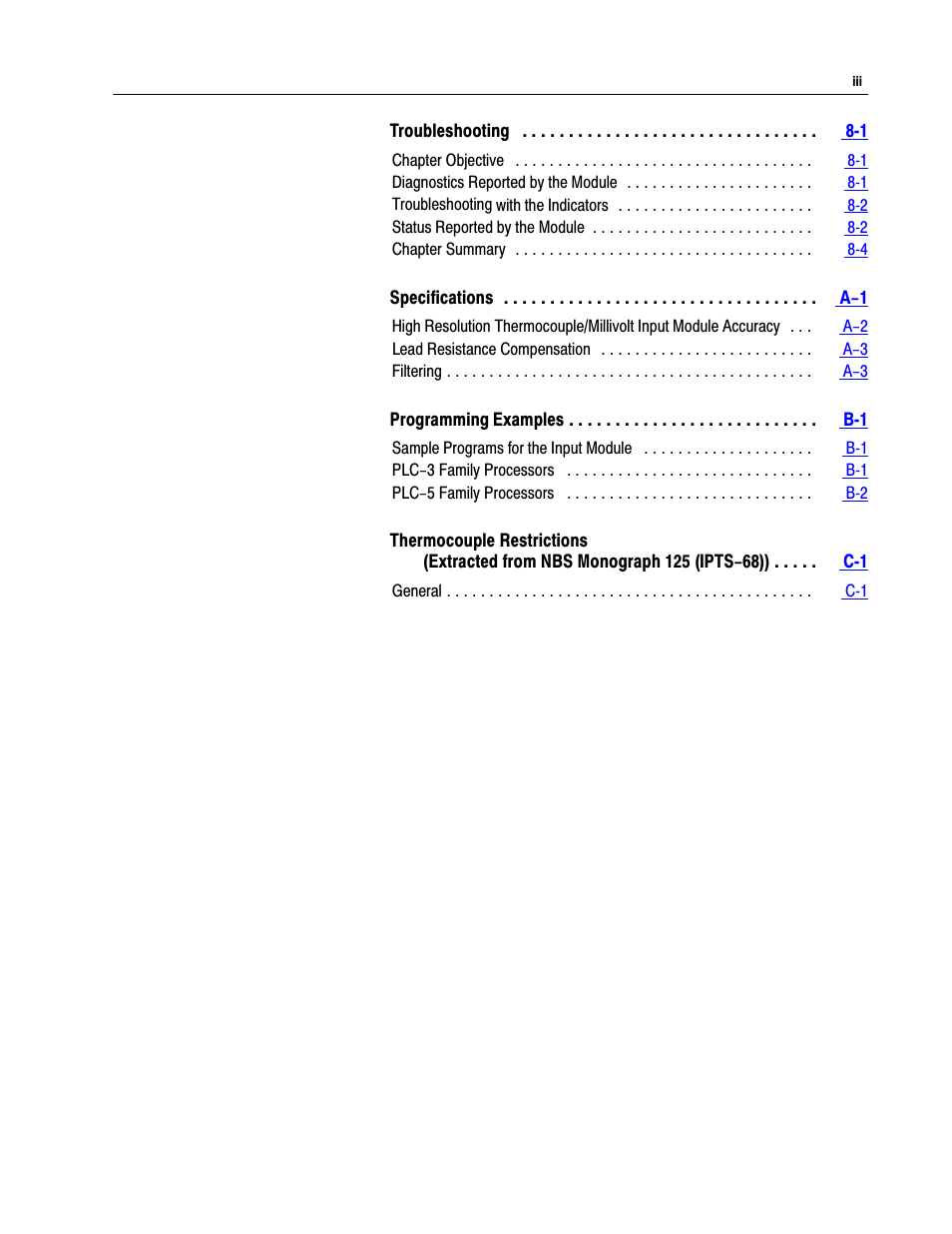 Rockwell Automation 1771-IXHR , D17716.5.80 HIGH RESOL.THERMOCOUPLE User Manual | Page 5 / 60