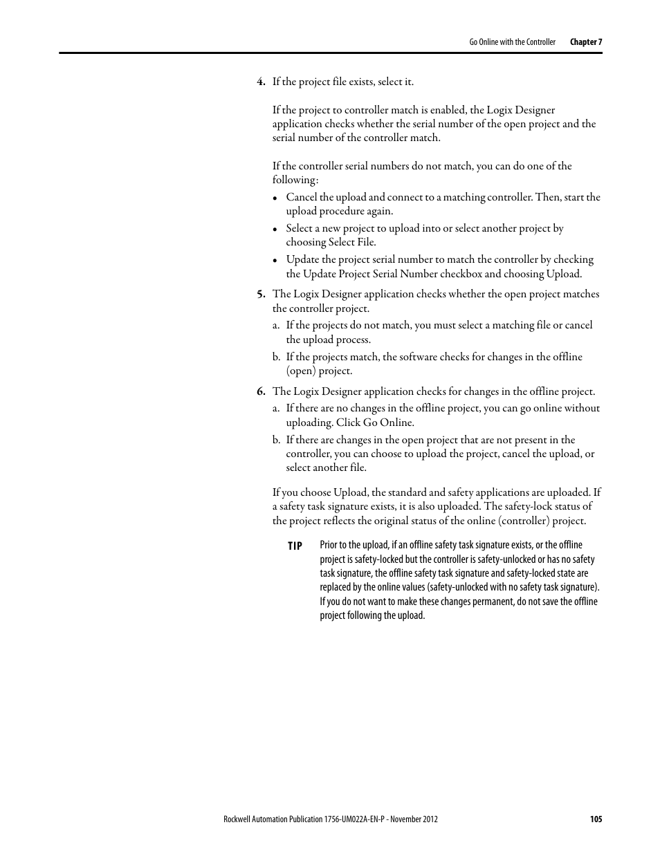 Rockwell Automation 1756-L7x GuardLogix 5570 Controllers User Manual | Page 105 / 144