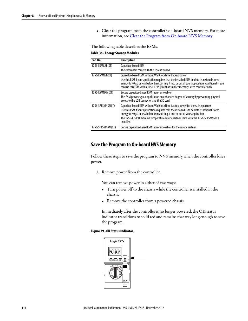 Save the program to on-board nvs memory | Rockwell Automation 1756-L7x GuardLogix 5570 Controllers User Manual | Page 112 / 144