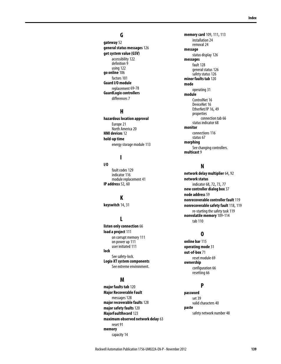 Rockwell Automation 1756-L7x GuardLogix 5570 Controllers User Manual | Page 139 / 144
