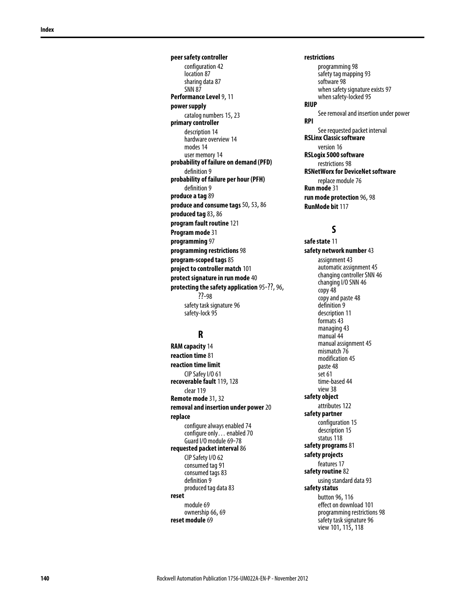 Rockwell Automation 1756-L7x GuardLogix 5570 Controllers User Manual | Page 140 / 144