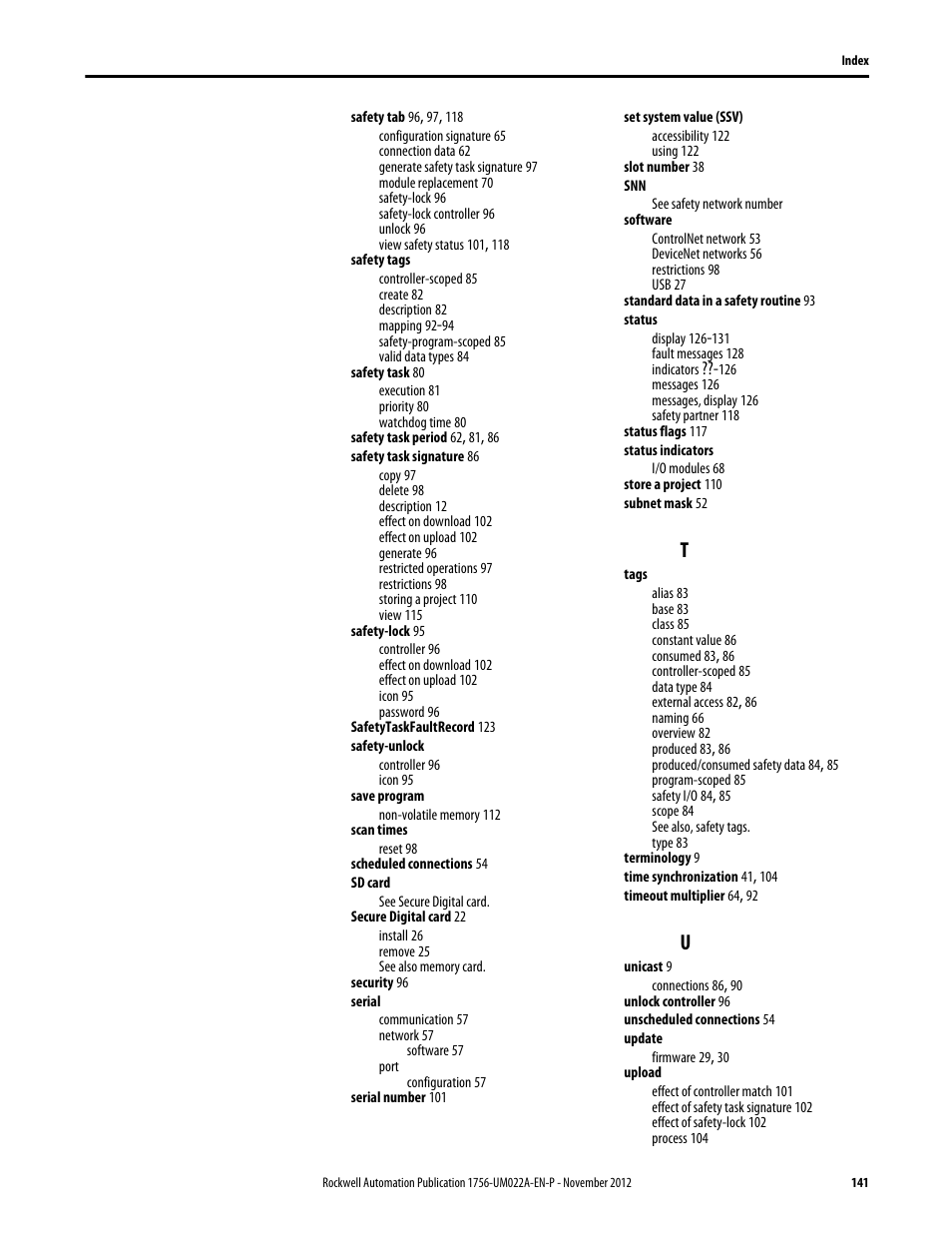 Rockwell Automation 1756-L7x GuardLogix 5570 Controllers User Manual | Page 141 / 144