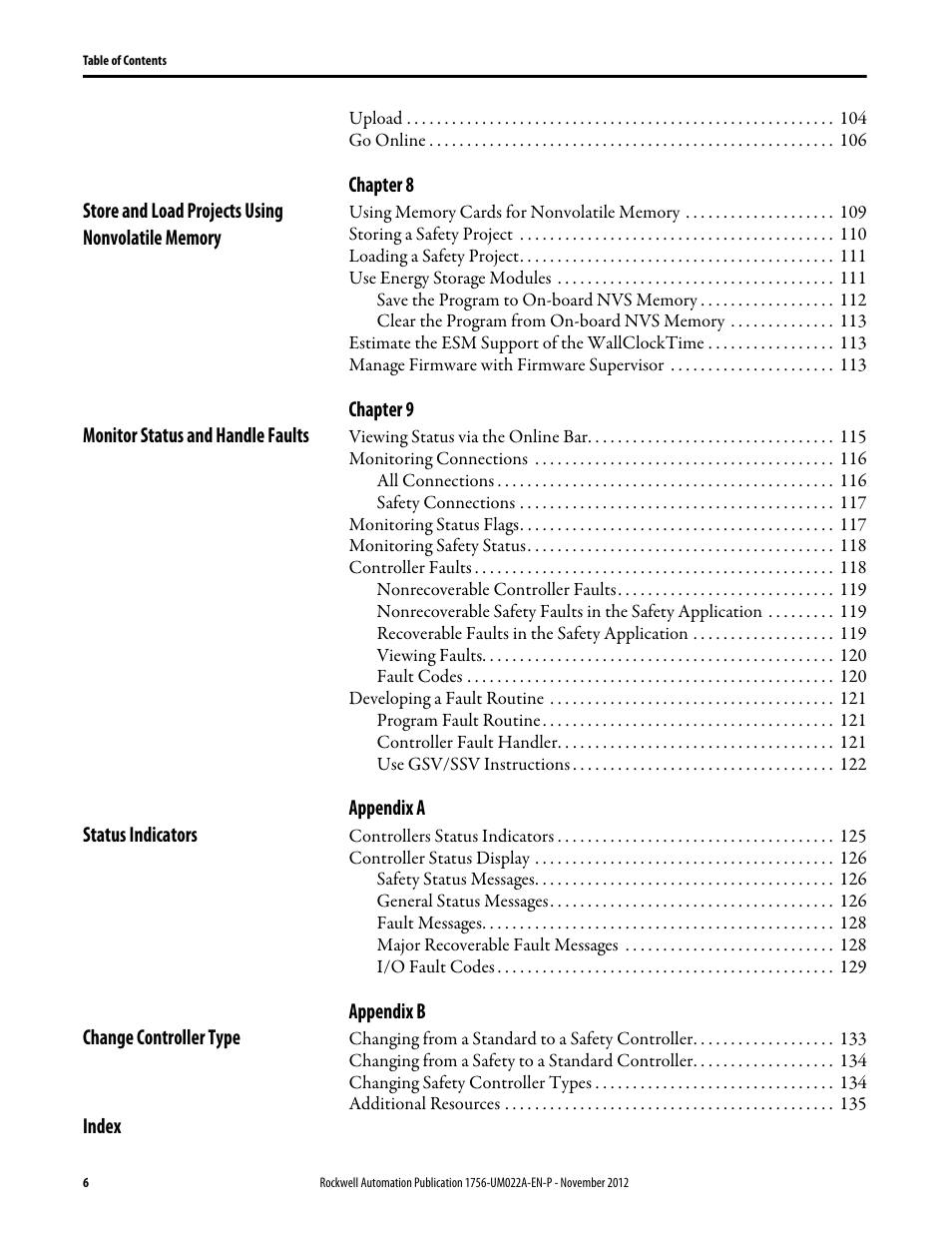 Rockwell Automation 1756-L7x GuardLogix 5570 Controllers User Manual | Page 6 / 144