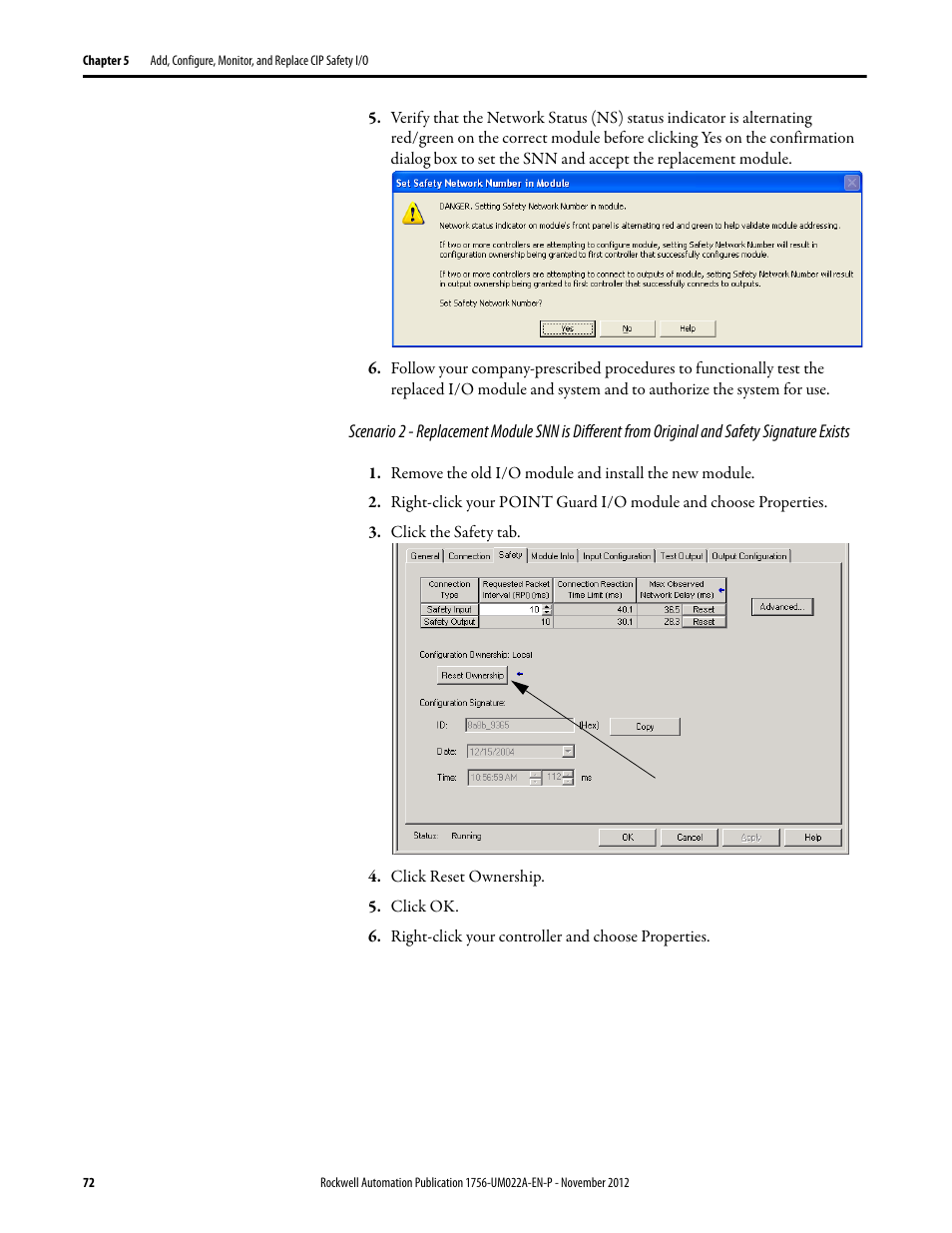 Rockwell Automation 1756-L7x GuardLogix 5570 Controllers User Manual | Page 72 / 144