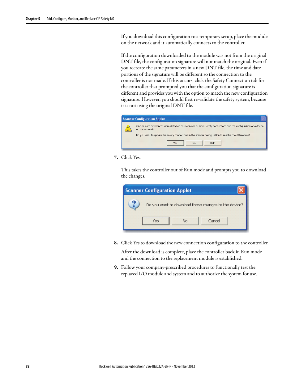 Rockwell Automation 1756-L7x GuardLogix 5570 Controllers User Manual | Page 78 / 144