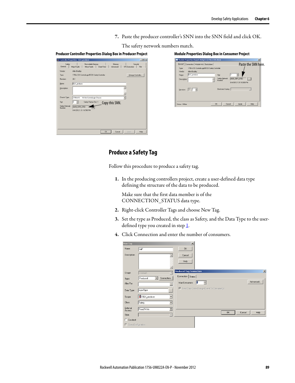 Produce a safety tag | Rockwell Automation 1756-L7x GuardLogix 5570 Controllers User Manual | Page 89 / 144