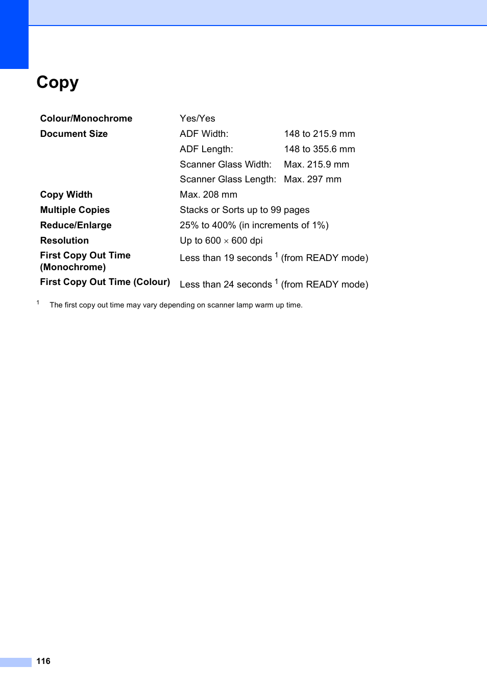 Copy | Brother DCP-9010CN User Manual | Page 124 / 136