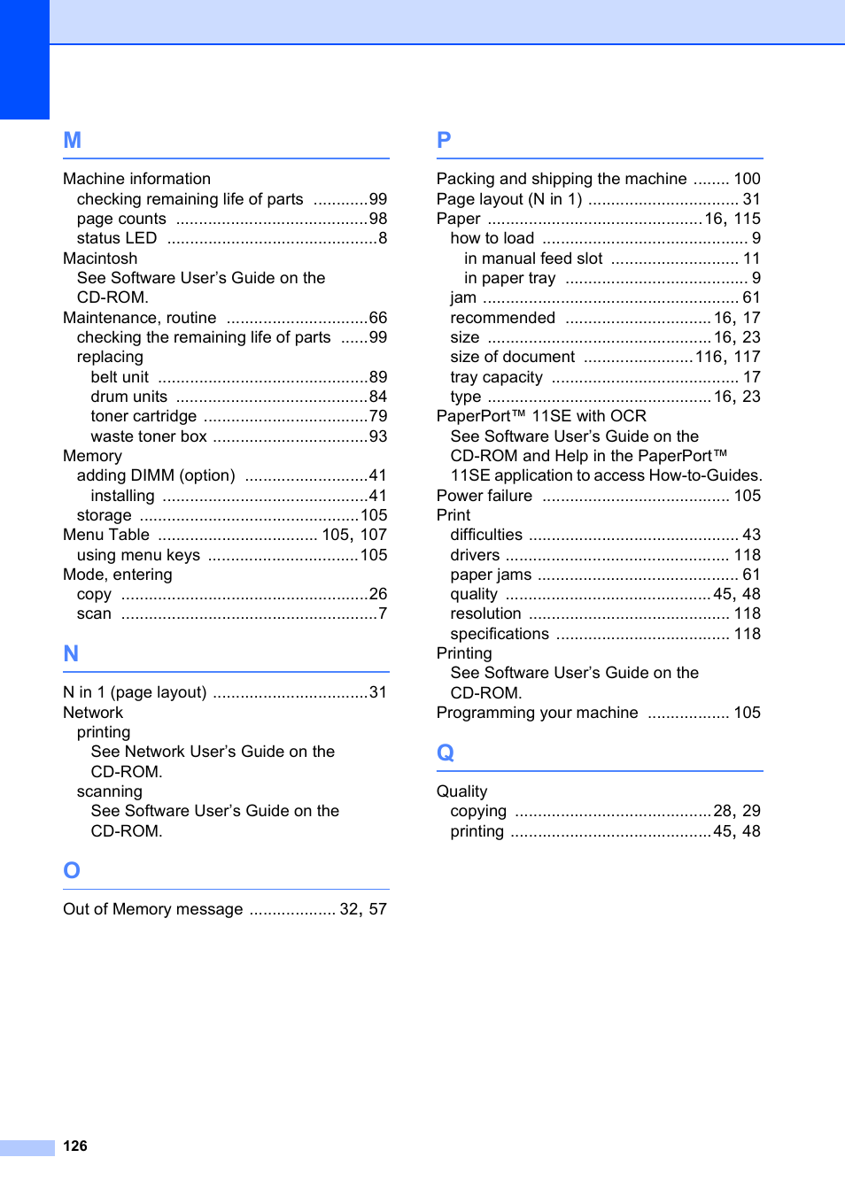 Brother DCP-9010CN User Manual | Page 134 / 136