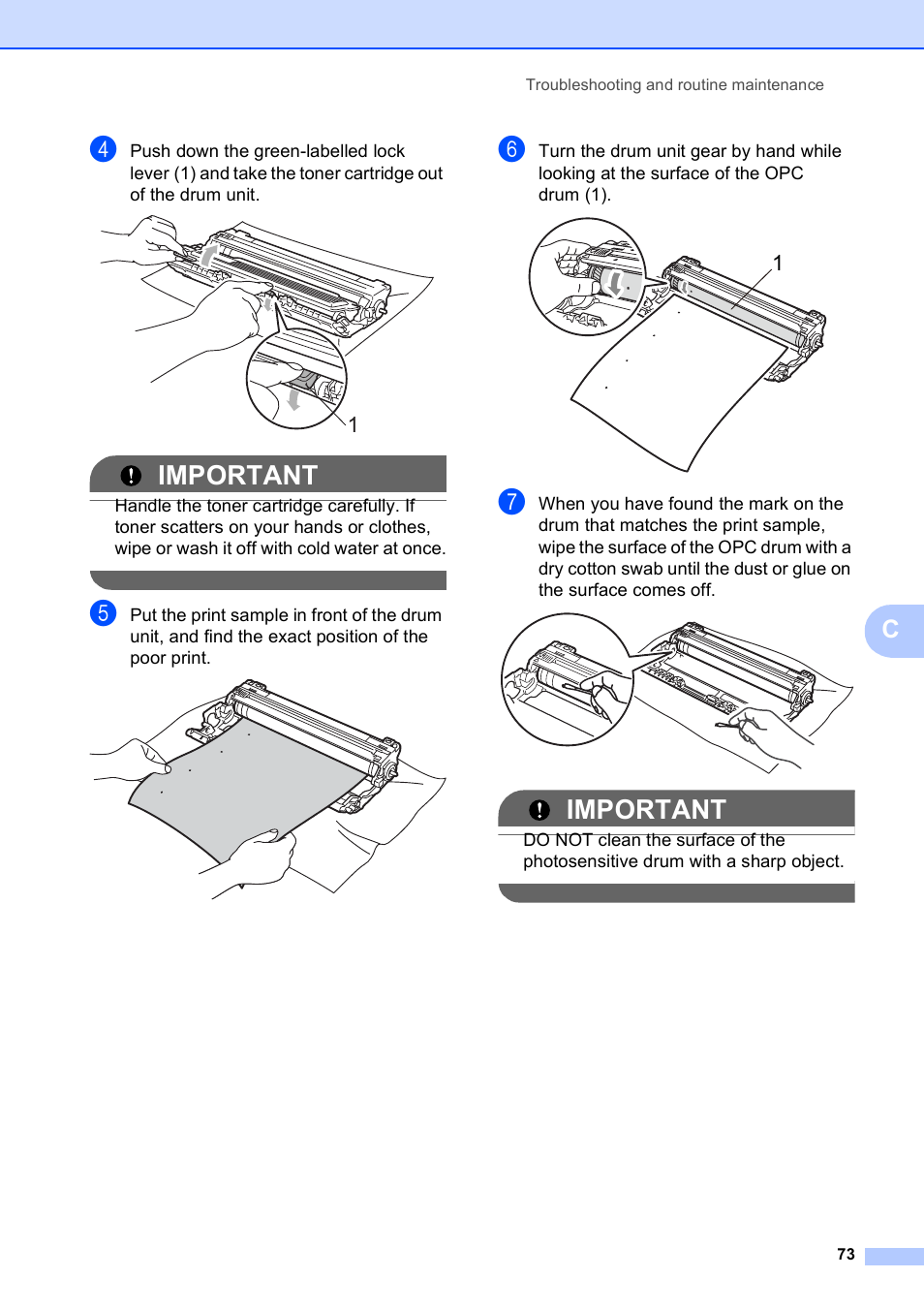 Important | Brother DCP-9010CN User Manual | Page 81 / 136