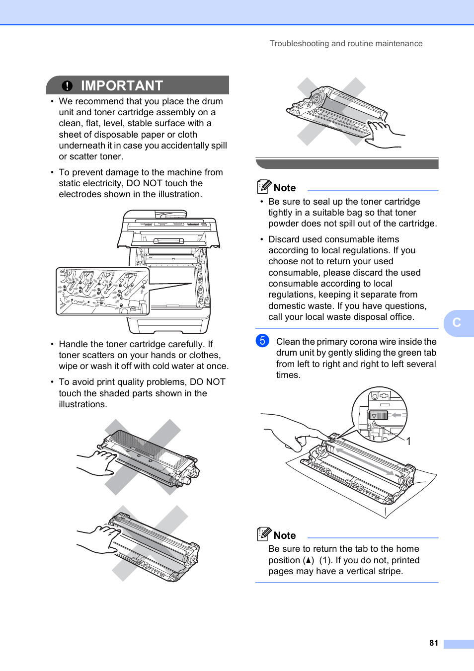 Important | Brother DCP-9010CN User Manual | Page 89 / 136