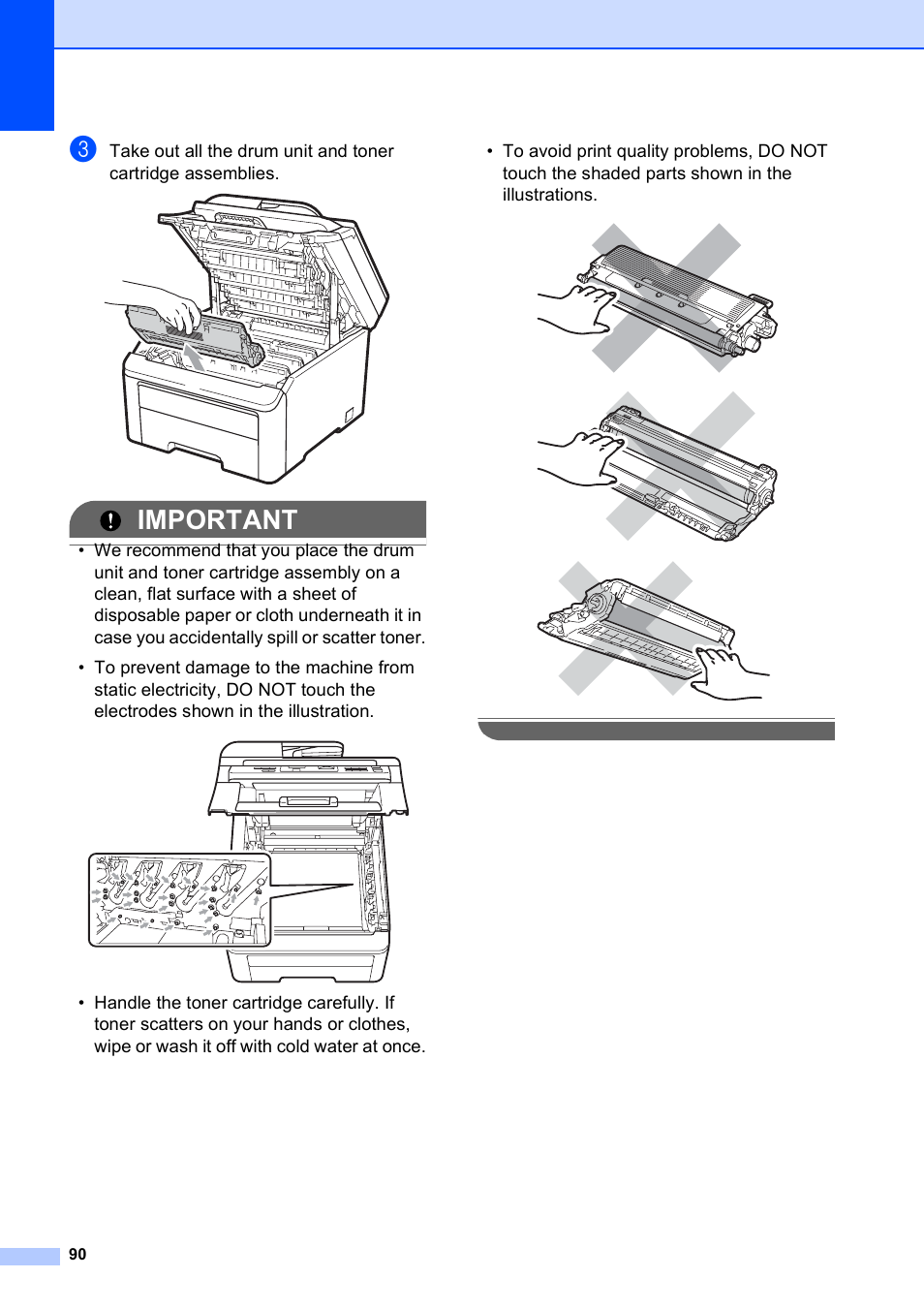 Important | Brother DCP-9010CN User Manual | Page 98 / 136