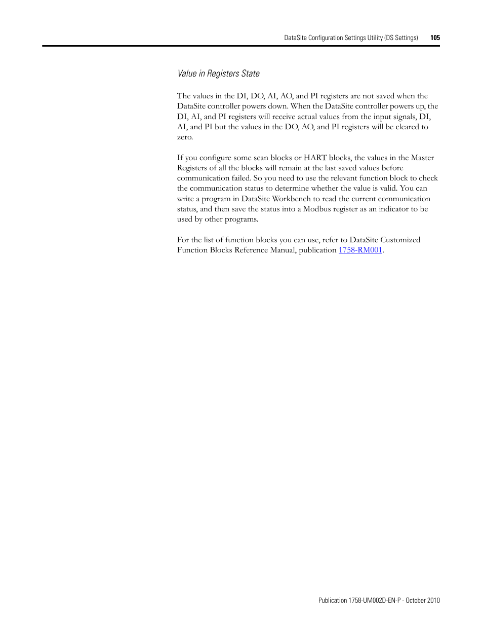 Rockwell Automation 1758-RTU202 DataSite Software User Manual FRN 1.2 User Manual | Page 105 / 348