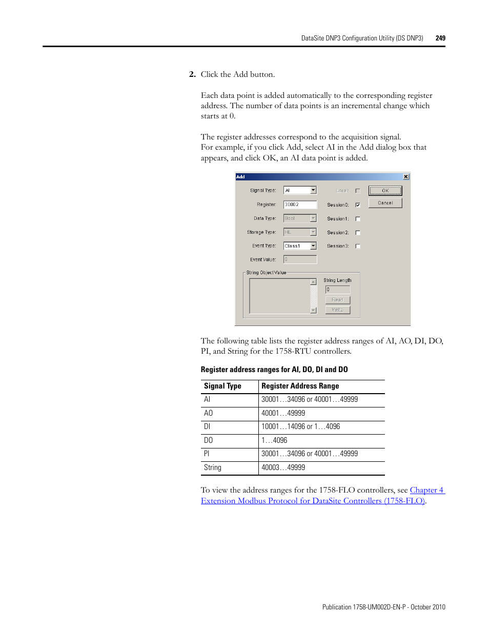 Rockwell Automation 1758-RTU202 DataSite Software User Manual FRN 1.2 User Manual | Page 249 / 348