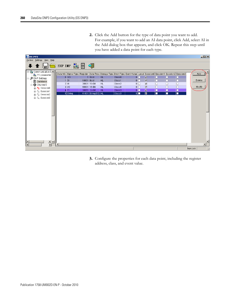 Rockwell Automation 1758-RTU202 DataSite Software User Manual FRN 1.2 User Manual | Page 260 / 348