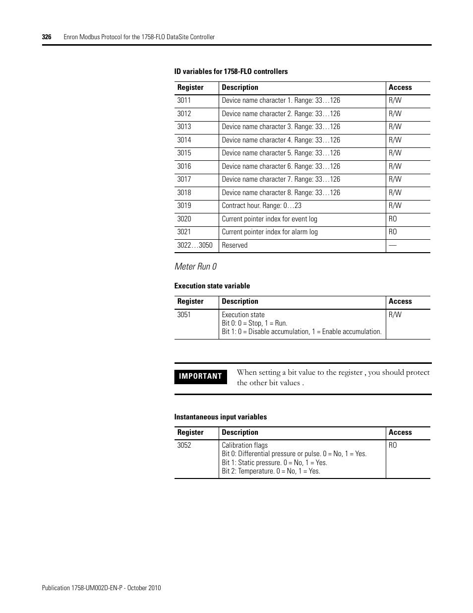 Rockwell Automation 1758-RTU202 DataSite Software User Manual FRN 1.2 User Manual | Page 326 / 348